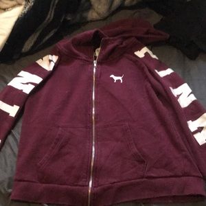 Purple “PINK” jacket zip up hoodie